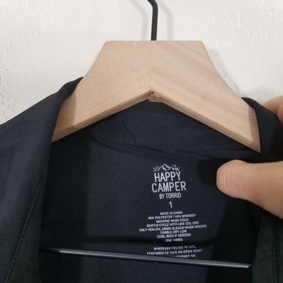 Happy Camper by Torrid Sleeveless Shirt Top Blouse Black Size 1 - Picture 4 of 4